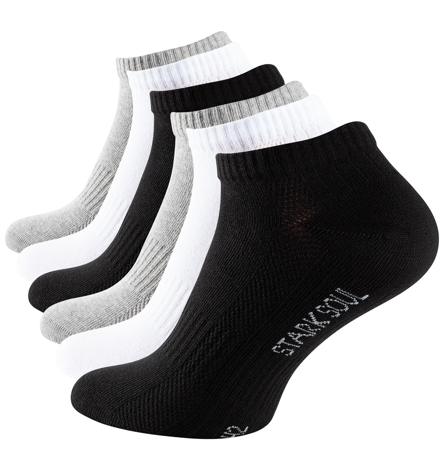 | 6 Sockswear Paar Damen Sneaker Mesh Socken | gekämmte Baumwolle,