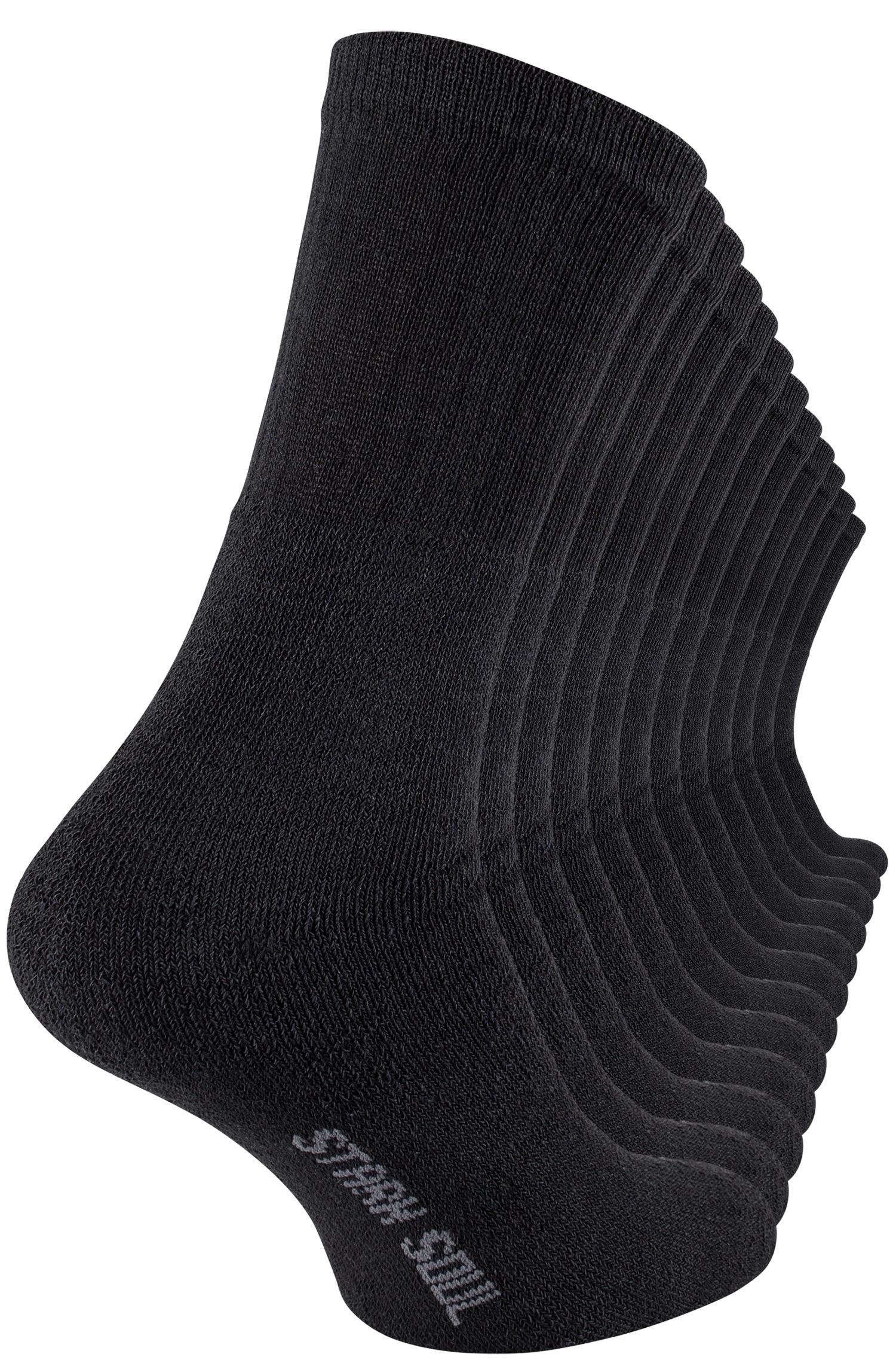Crew Socken - oder Herren Paar | in schwarz | Sockswear Tennissocken 6 12